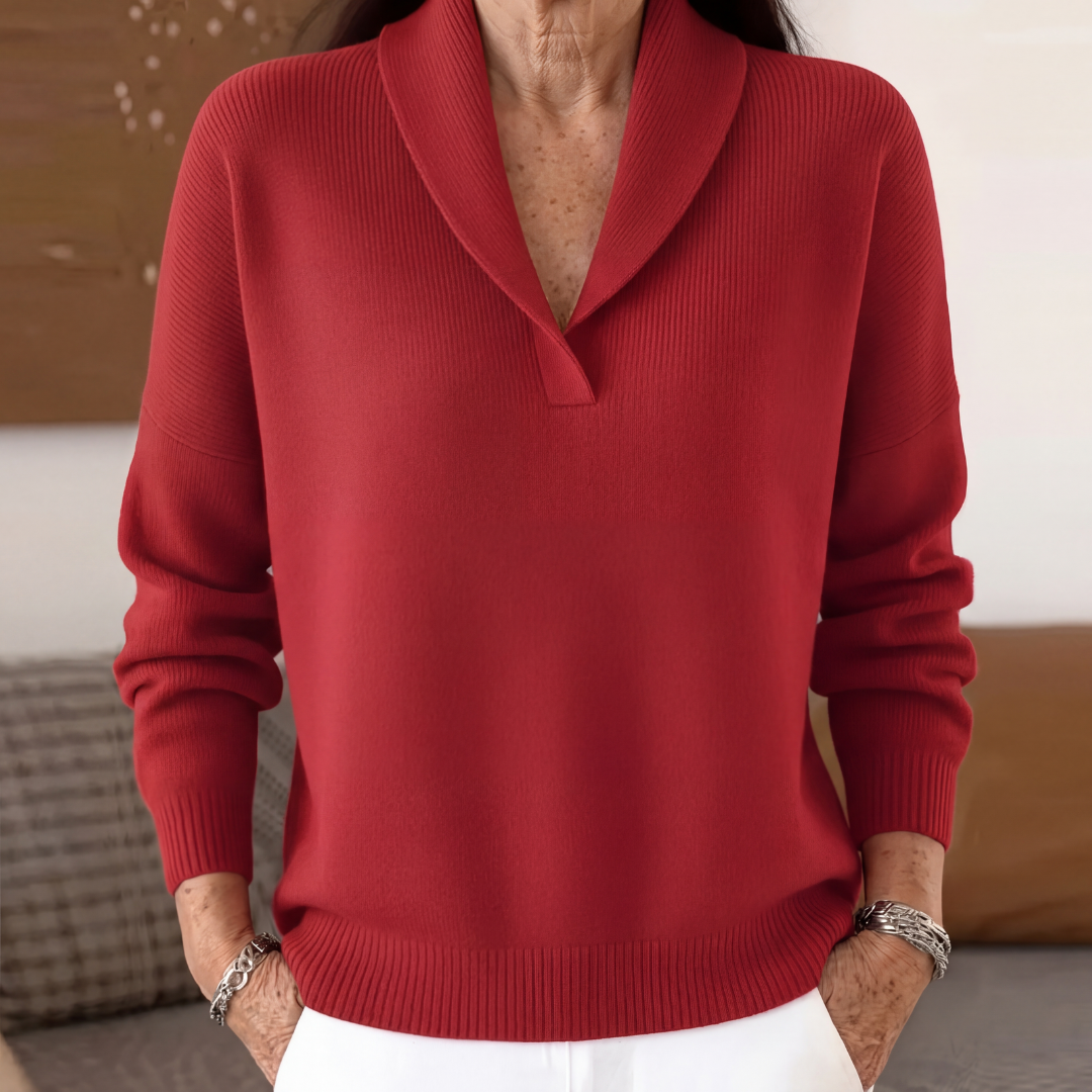 Sofia | The Forgiving-Fit V-Neck Jumper
