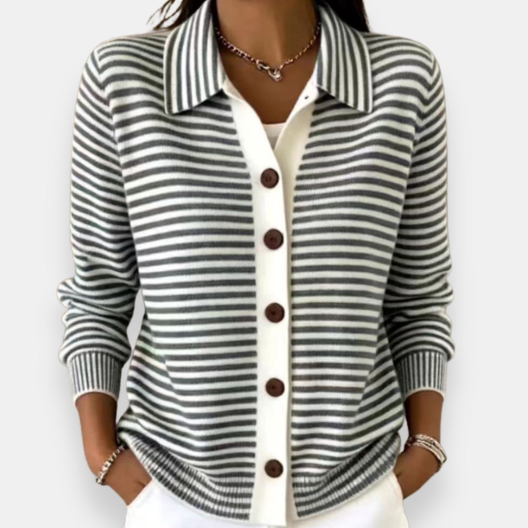 Camille | The Striped Cardigan