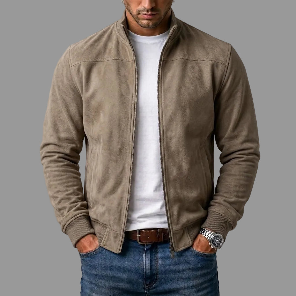 Monroe - Suede Bomber Jacket