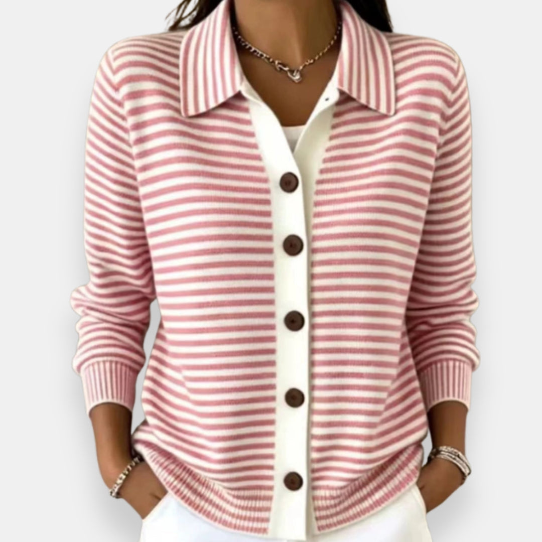 Camille | The Striped Cardigan