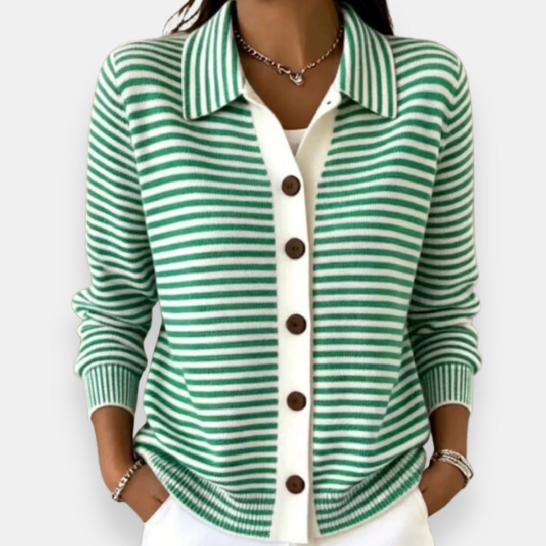 Camille | The Striped Cardigan