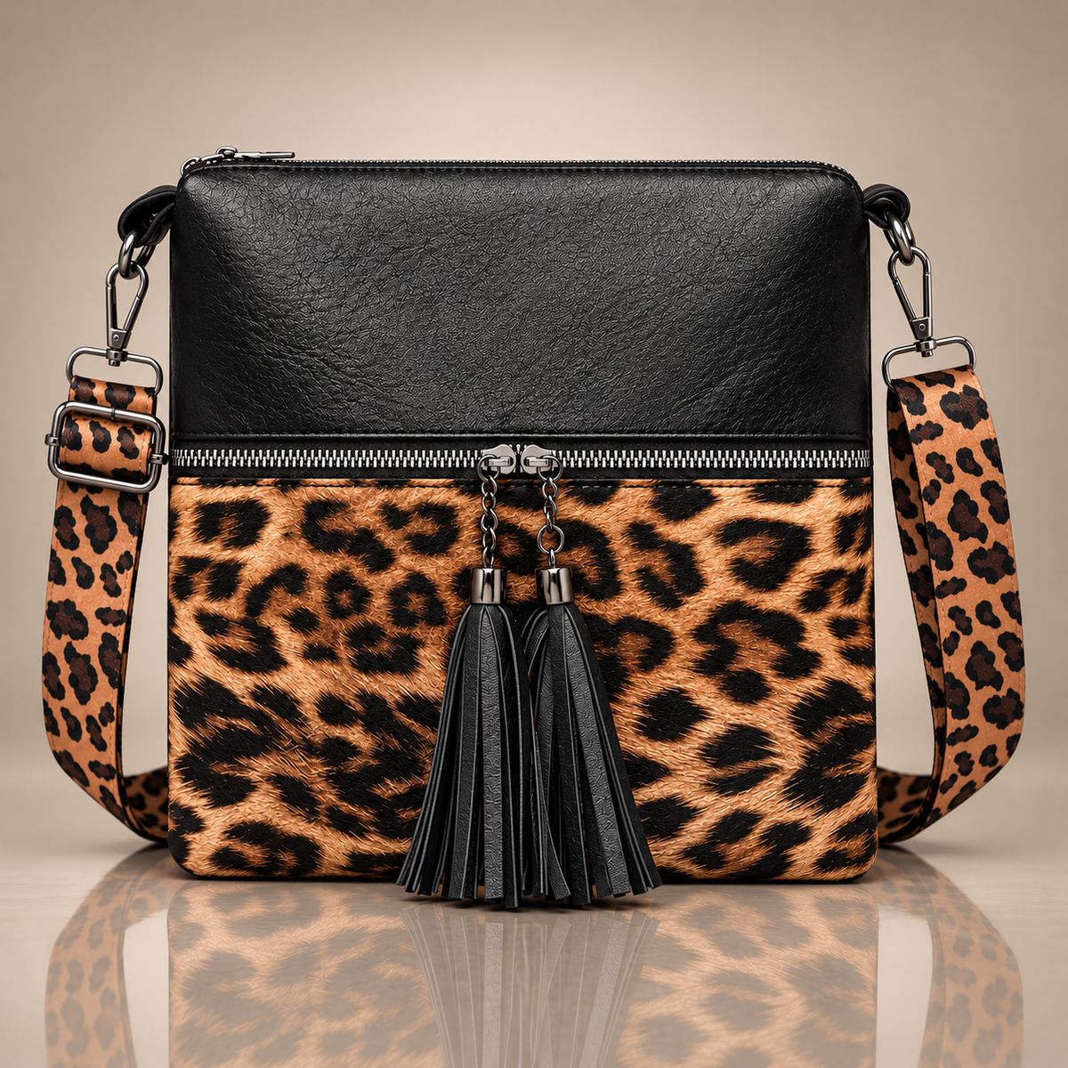 The Sienna Leopard Tassel Bag