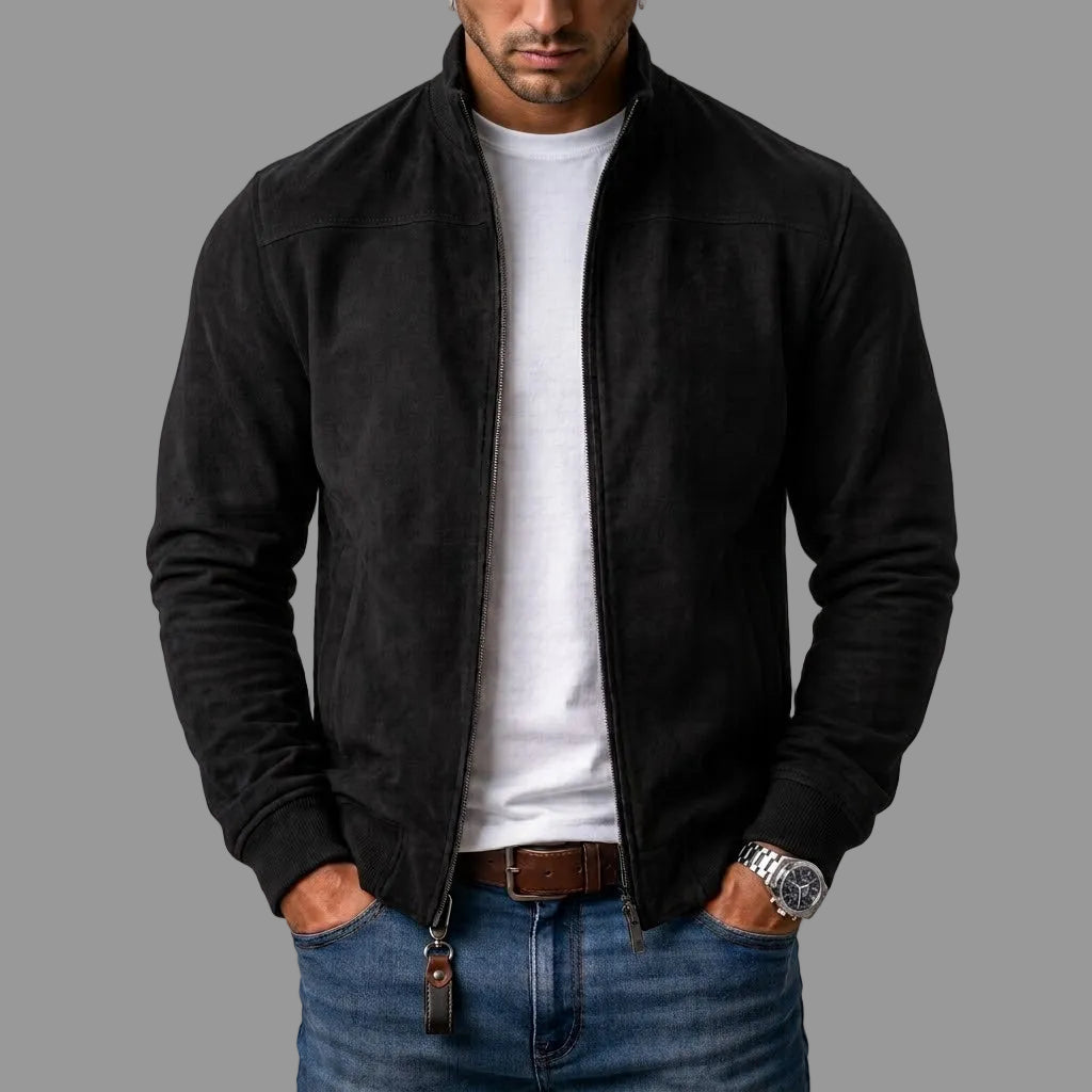 Monroe - Suede Bomber Jacket