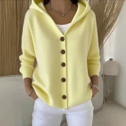 Rue Montaigne Hooded Knit Cardigan