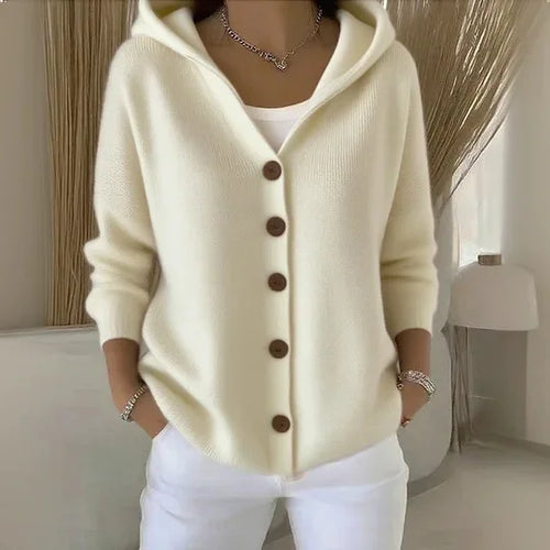 Rue Montaigne Hooded Knit Cardigan