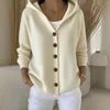 Rue Montaigne Hooded Knit Cardigan