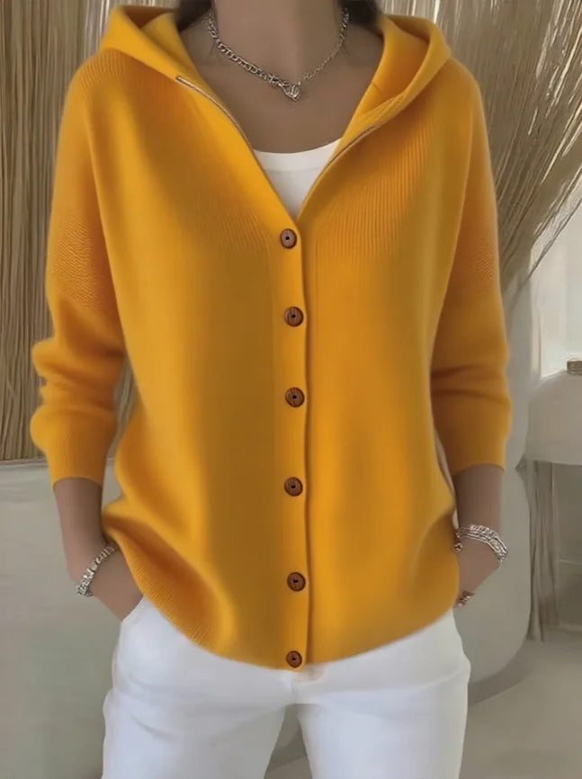 Rue Montaigne Hooded Knit Cardigan