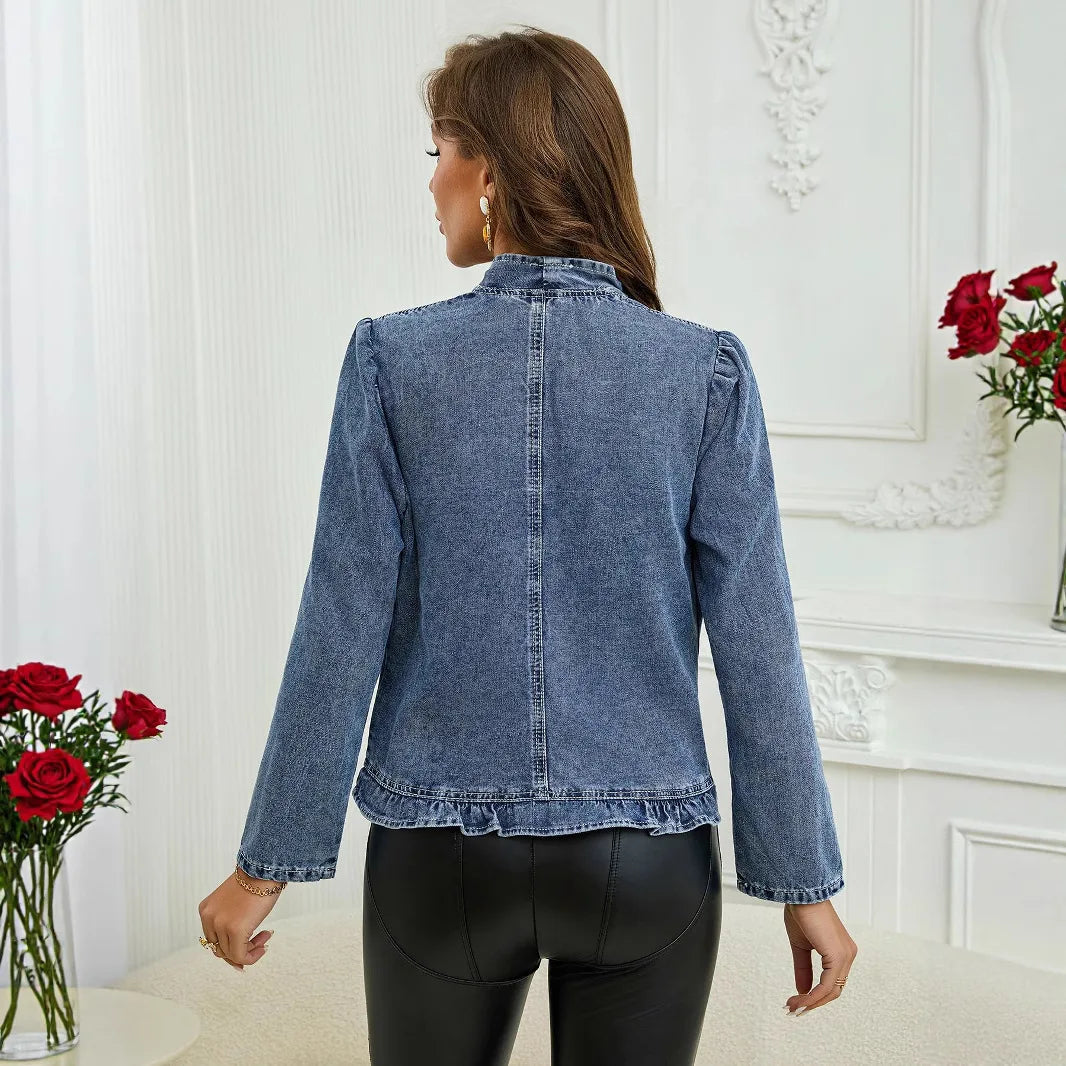 The Marlow Ruffle Denim Jacket