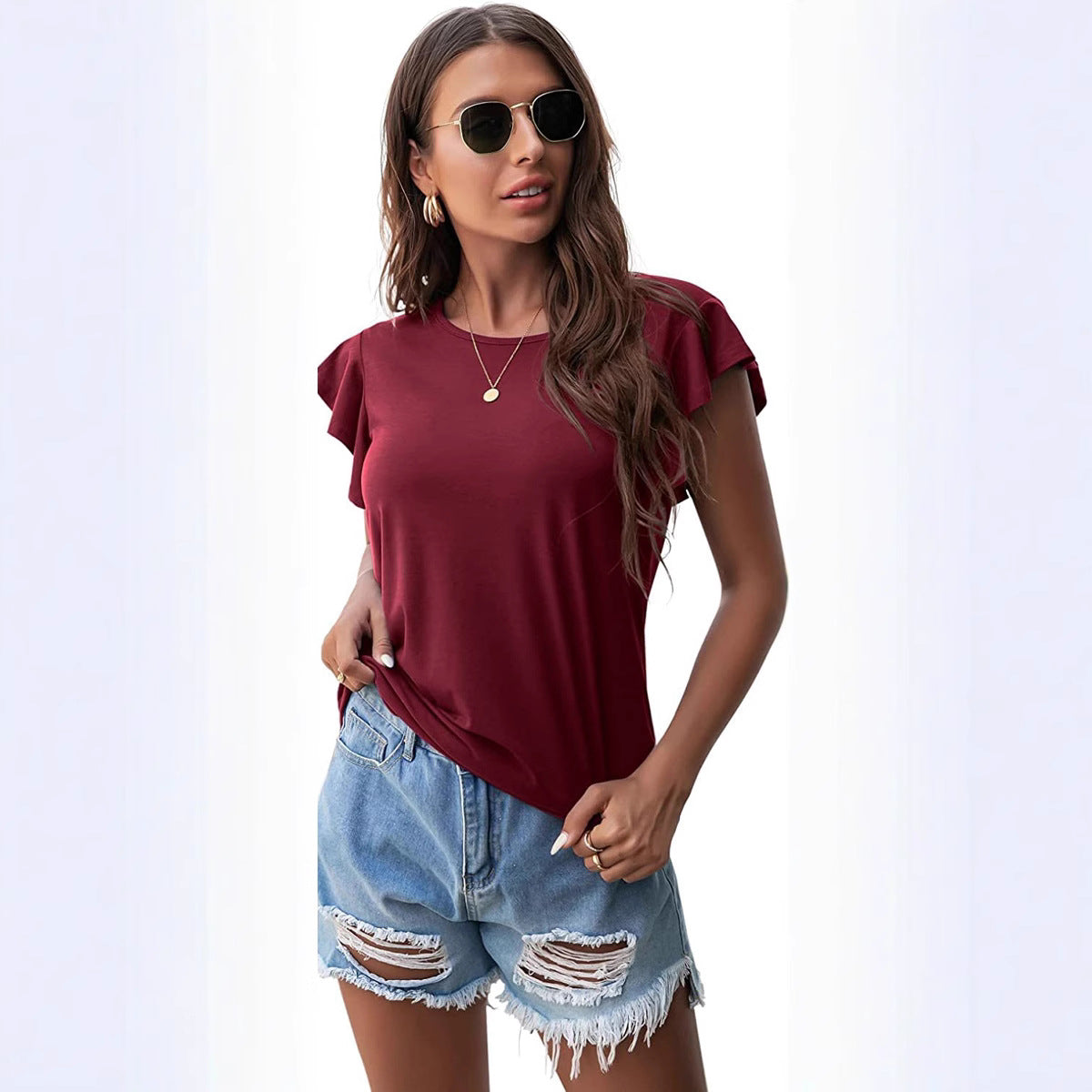 The Marisol Ruffle Sleeve Top