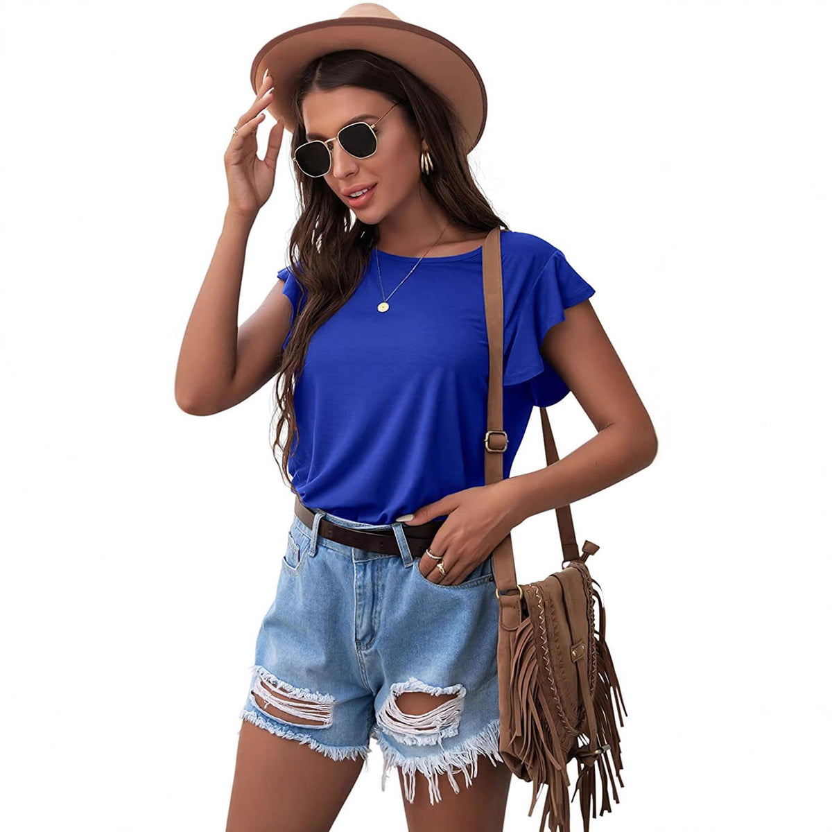 The Marisol Ruffle Sleeve Top