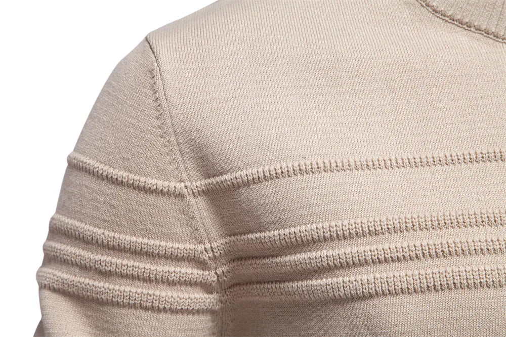 2025 Autumn Winter New Fashion Men's Solid Color O-neck Long Sleeve Casual Trendy Knitted Sweaters Male Clothes Pullover Tops