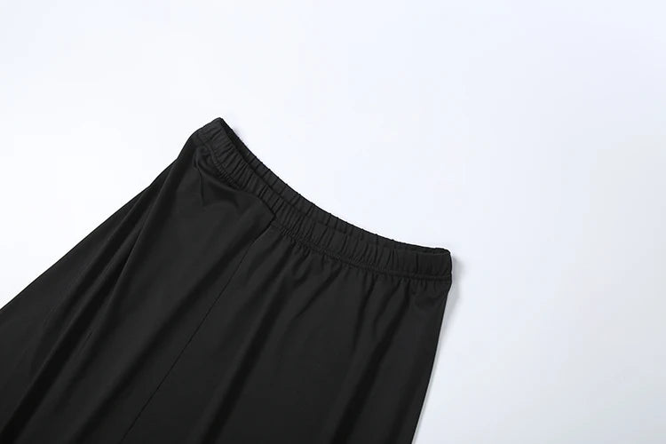 Nibber Greek Style 2Piece Set Women Turtleneck Asymmetrical Hem One Sleeve Folds Top+Elastic Waist Skirt Vacation Elegant Suits