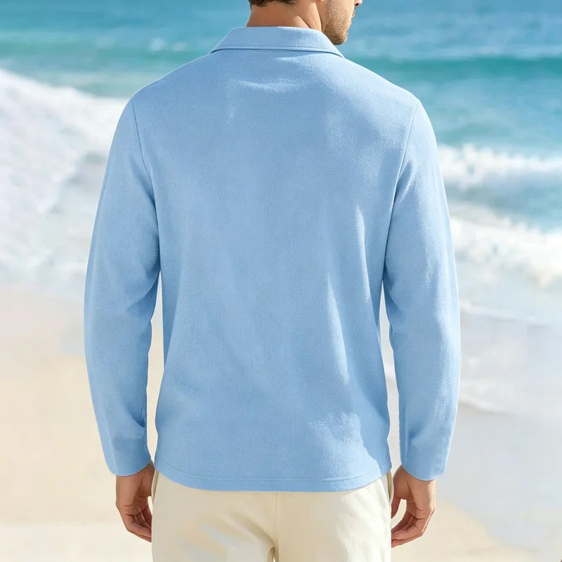 Men's Casual Soft Lightweight Linen Cotton Lapel Shirt Spring Autumn Loose Solid Color Fashion Decorative Flap Top