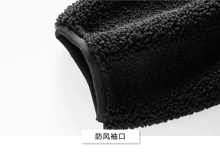 Cashmere Autumn Winter Men's Fleece Jackets Women's Solid Color Coats New Zipper Work Outwear Cold Weather Thermal Jacket
