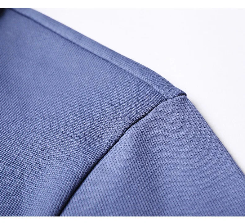 2023 Spring and Autumn Men's Pullover Stand Neck Zipper Solid Long Sleeve T-shirt High Neck POLO Bottom Fashion Casual Tops