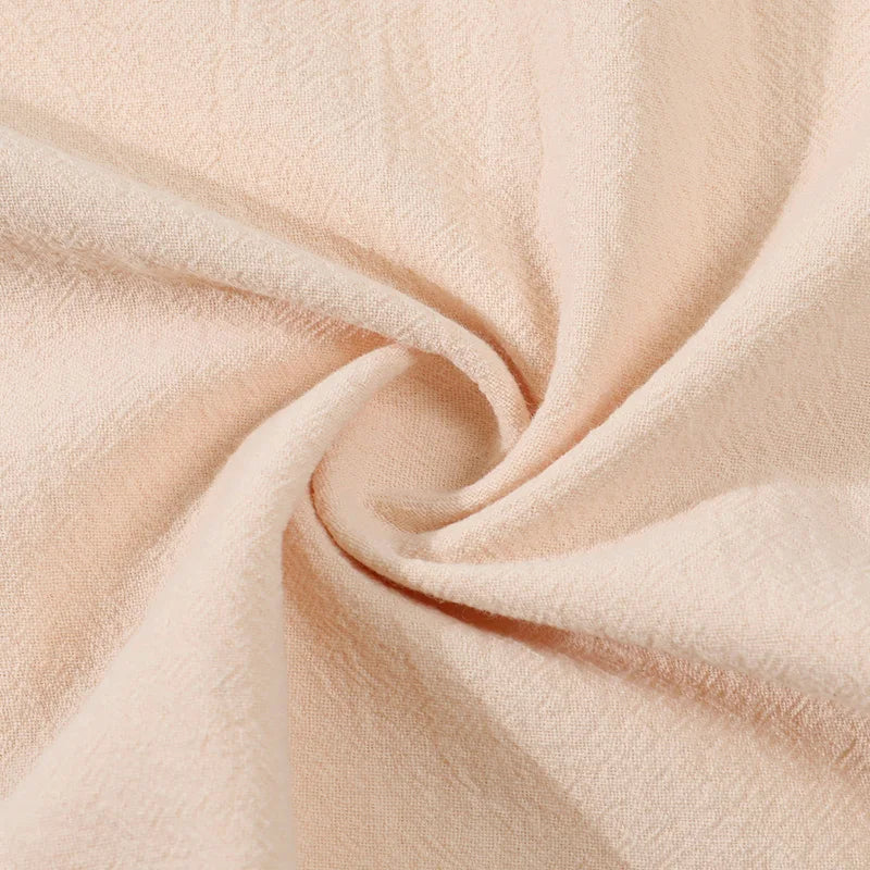 Men's Casual Soft Lightweight Linen Cotton Lapel Shirt Spring Autumn Loose Solid Color Fashion Decorative Flap Top
