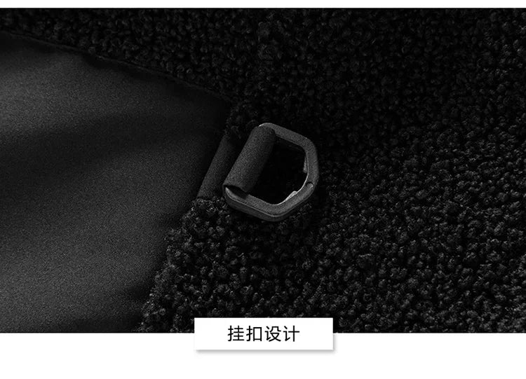 Cashmere Autumn Winter Men's Fleece Jackets Women's Solid Color Coats New Zipper Work Outwear Cold Weather Thermal Jacket