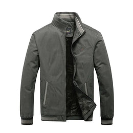 Fleece Baseball Jacket Thickened Jackets Warm Solid Color Zipper Top Men's Fashion Aviator Jacket Autumn And Winter New Coats