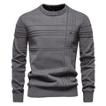 2025 Autumn Winter New Fashion Men's Solid Color O-neck Long Sleeve Casual Trendy Knitted Sweaters Male Clothes Pullover Tops