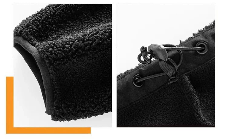 Cashmere Autumn Winter Men's Fleece Jackets Women's Solid Color Coats New Zipper Work Outwear Cold Weather Thermal Jacket