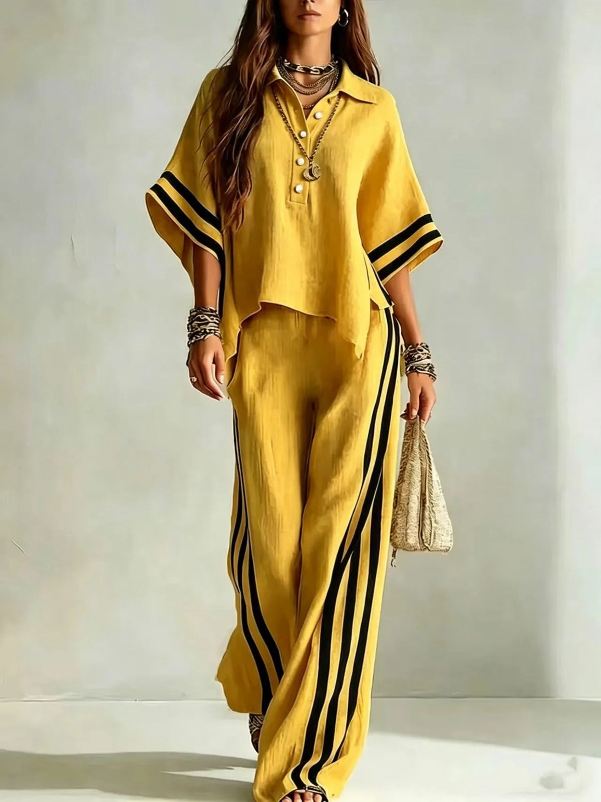 2026 New Summer Women's Matching Sets Short Sleeve Shirts and Trousers Two-piece Suit Casual Simple White Suits Women Clothing