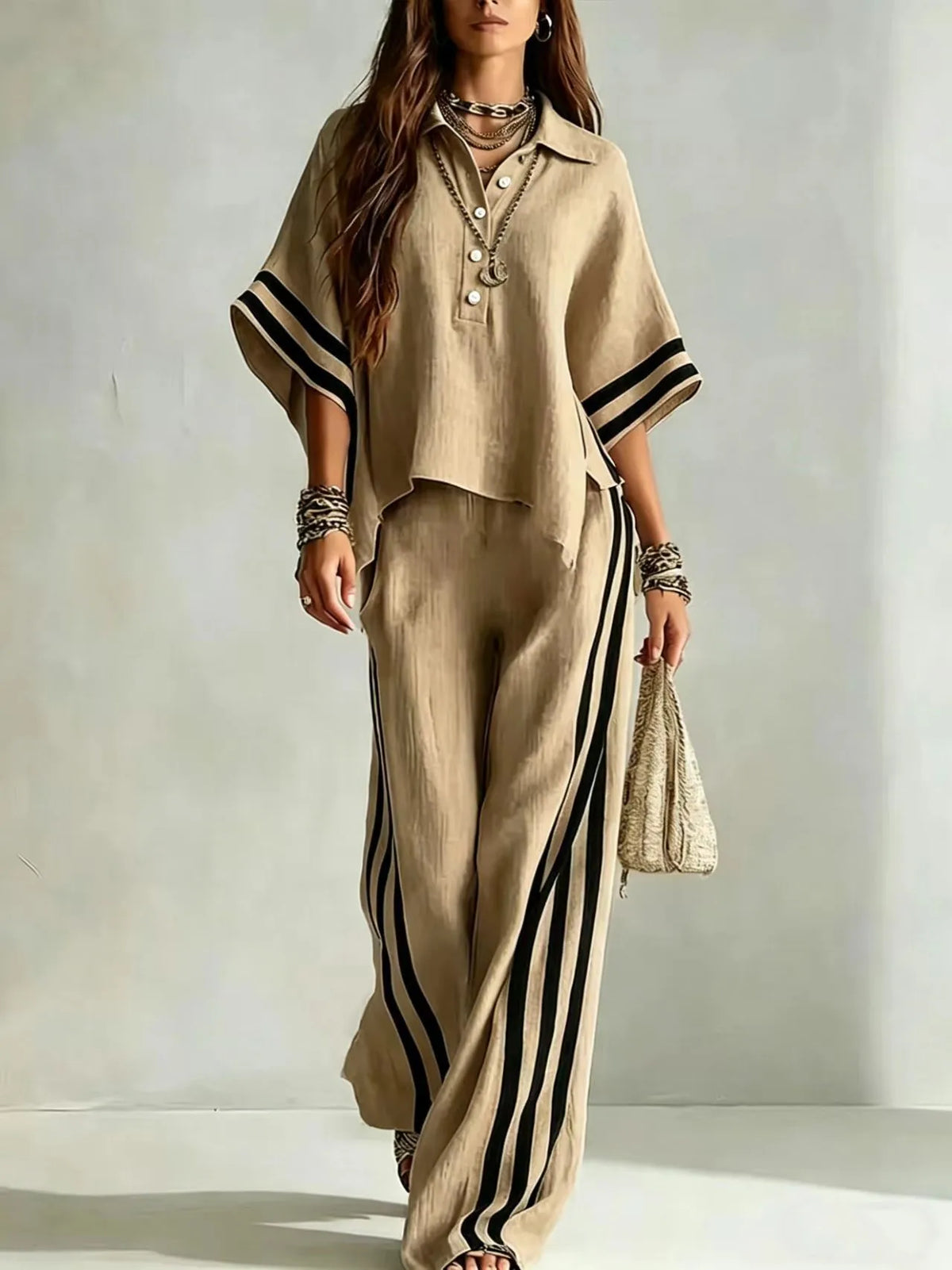 2026 New Summer Women's Matching Sets Short Sleeve Shirts and Trousers Two-piece Suit Casual Simple White Suits Women Clothing