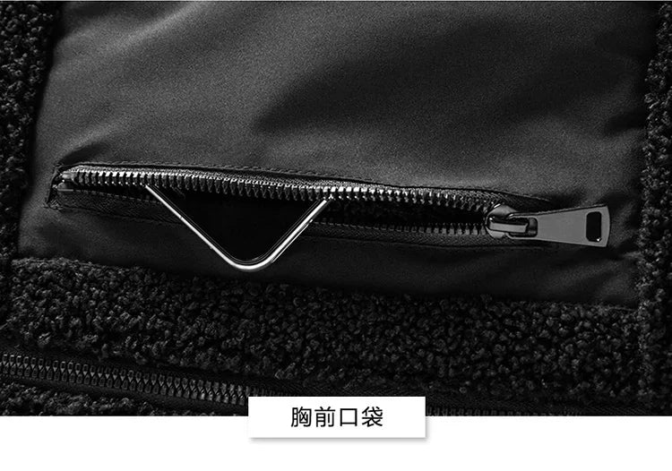 Cashmere Autumn Winter Men's Fleece Jackets Women's Solid Color Coats New Zipper Work Outwear Cold Weather Thermal Jacket