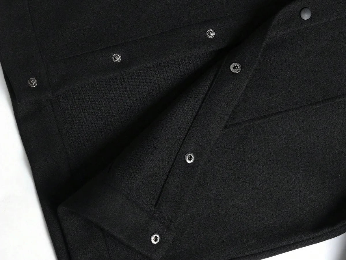 Autumn Winter Men Lapel Woolen Jacket Casual Business Style Loose Warm Thick Outerwear Daily Commute Fashion Sport Coat For Men