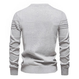 2025 Autumn Winter New Fashion Men's Solid Color O-neck Long Sleeve Casual Trendy Knitted Sweaters Male Clothes Pullover Tops