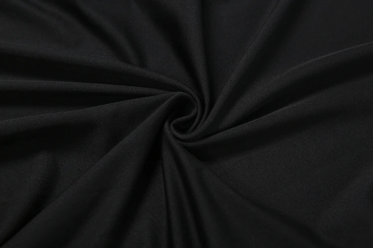 Nibber Greek Style 2Piece Set Women Turtleneck Asymmetrical Hem One Sleeve Folds Top+Elastic Waist Skirt Vacation Elegant Suits