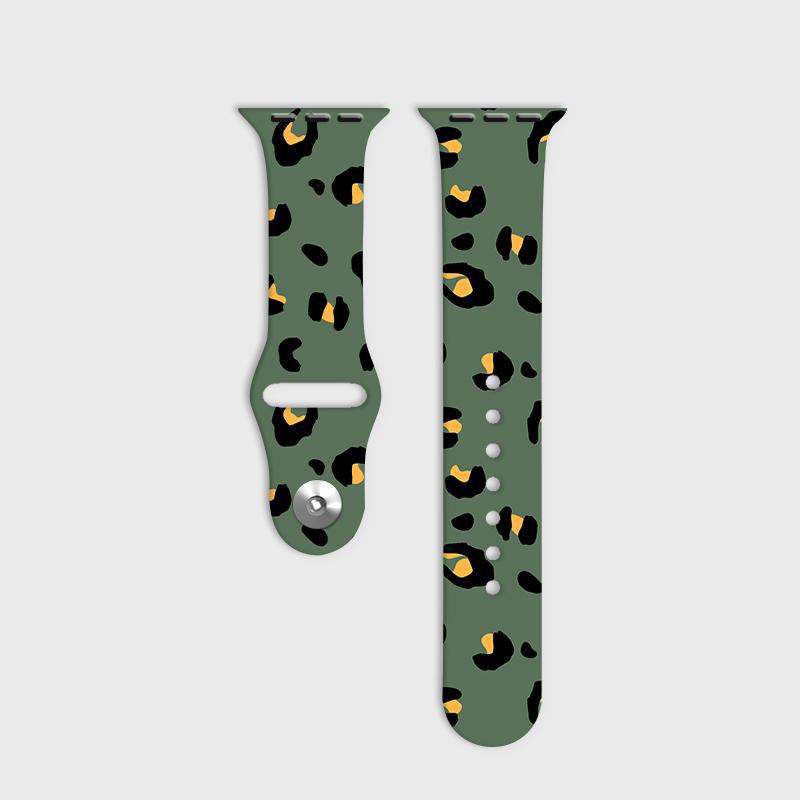 Sage Leopard Apple Watch Strap